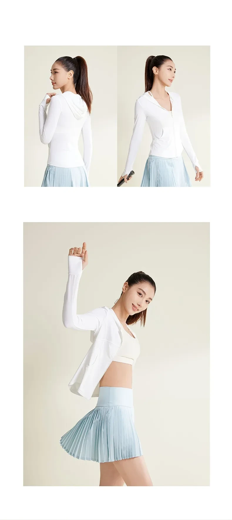 UPF50 Lightweight Sun Protection Clothing Women's Breathable Ice Hooded