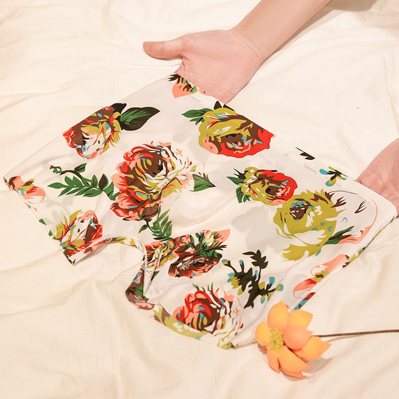 Summer Printed Men's Ice Silk Seamless Panties