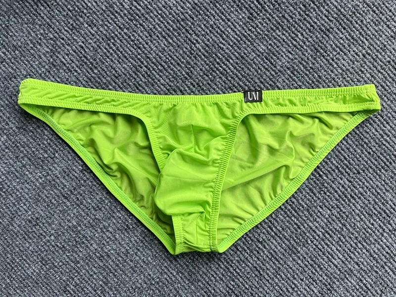 New Upturned Men's Low Waist Ice Silk Briefs