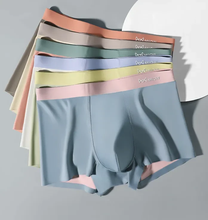 Underwear Ice Silk Boxer Seamless Thin Antibacterial Crotch Breathable Boxers