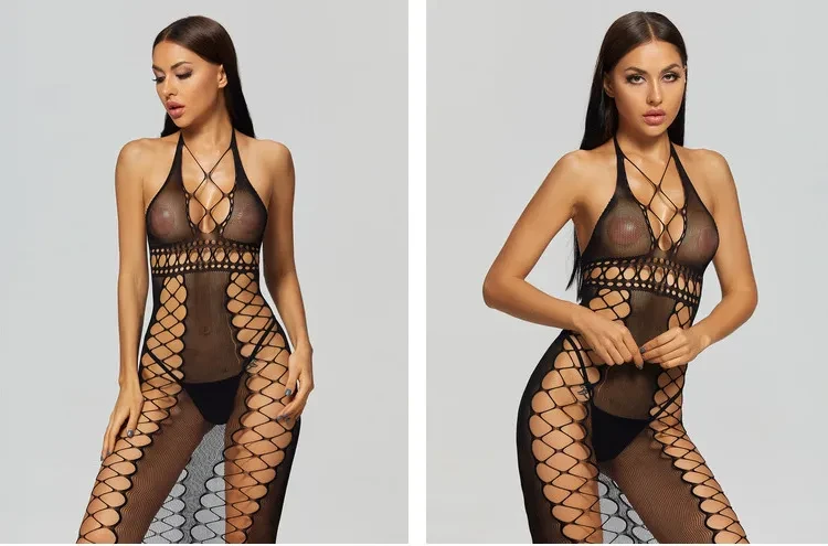 Sexy Lingerie Erotic Hot Women Bodystocking Bodysuits Crotch Tights Transparent Body Stockings Sex Clothes Mesh Underwear