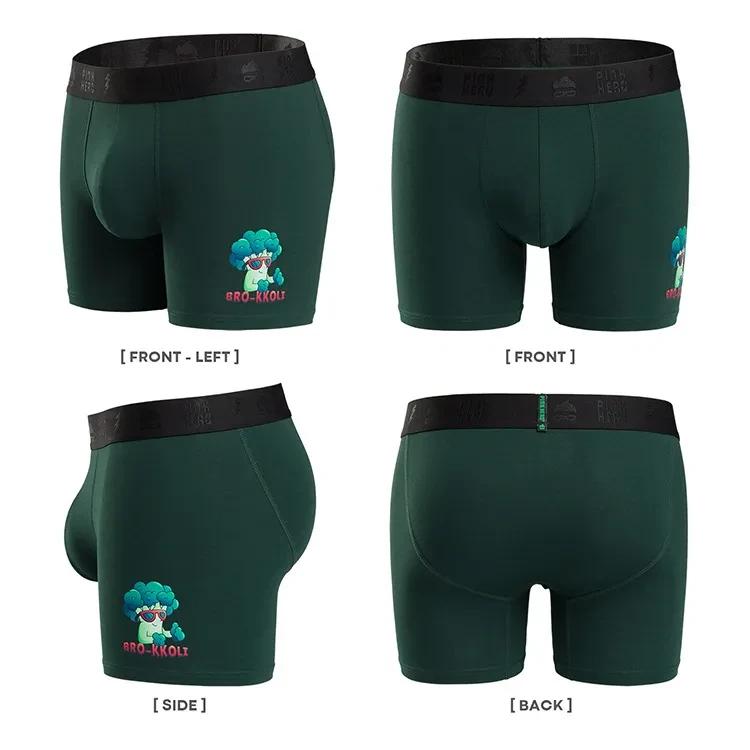 Cotton Pull Frame Fine Thin Floral-print Men's Boxer Briefs