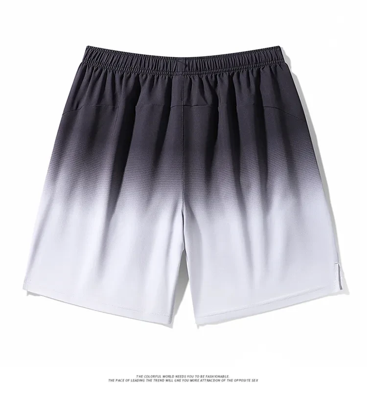 Summer Thin Ice Silk Shorts Men's Gradient Sports Beach Pants