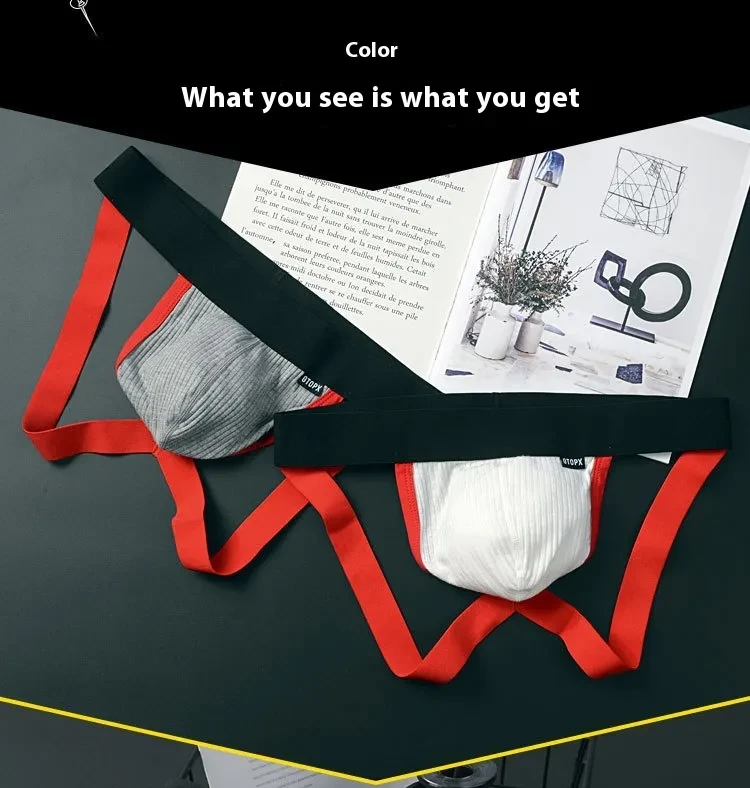 Men's Personality Rib Front U T-back