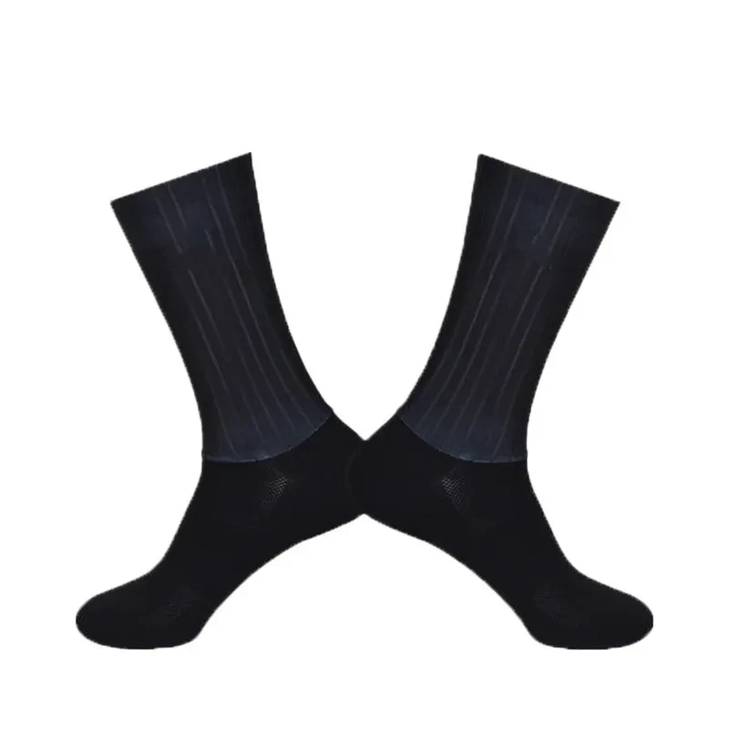 Men's And Women's Non-slip Silicone Cycling Socks Black