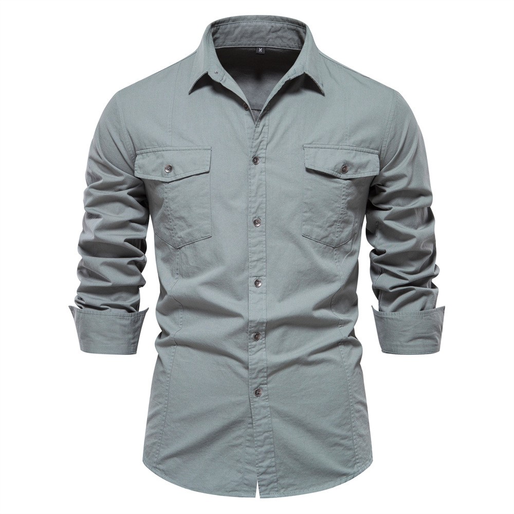 Cargo Long Sleeve Cotton Shirt