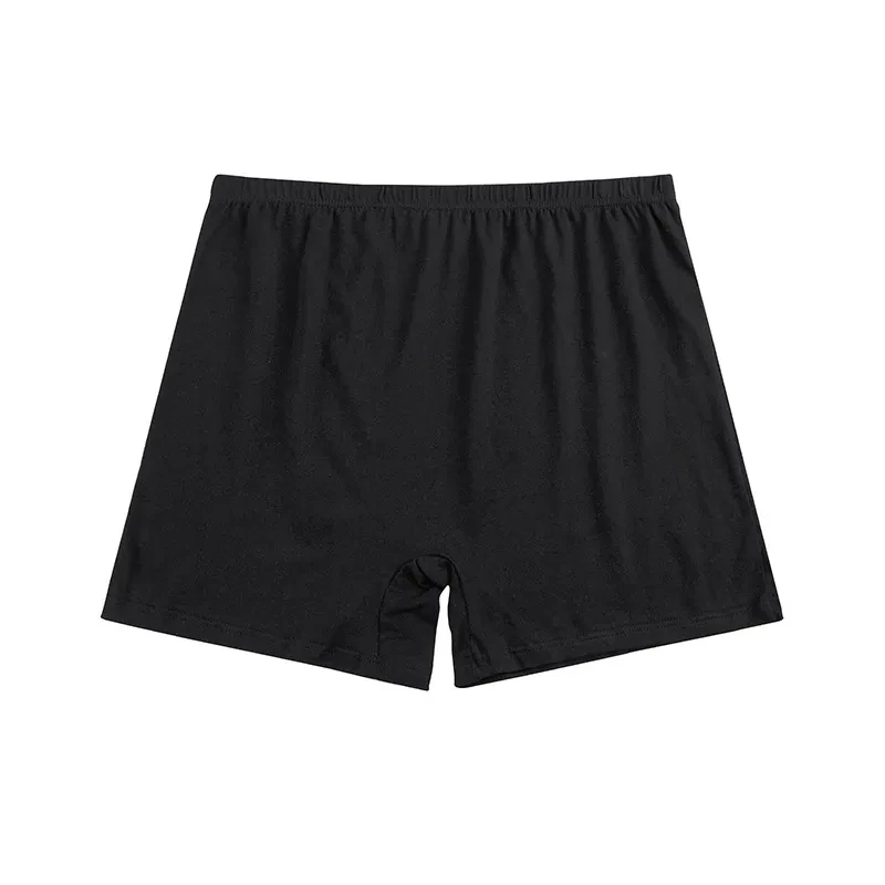 High Waist Plus Size Cotton Underwear Men's Boxers Black