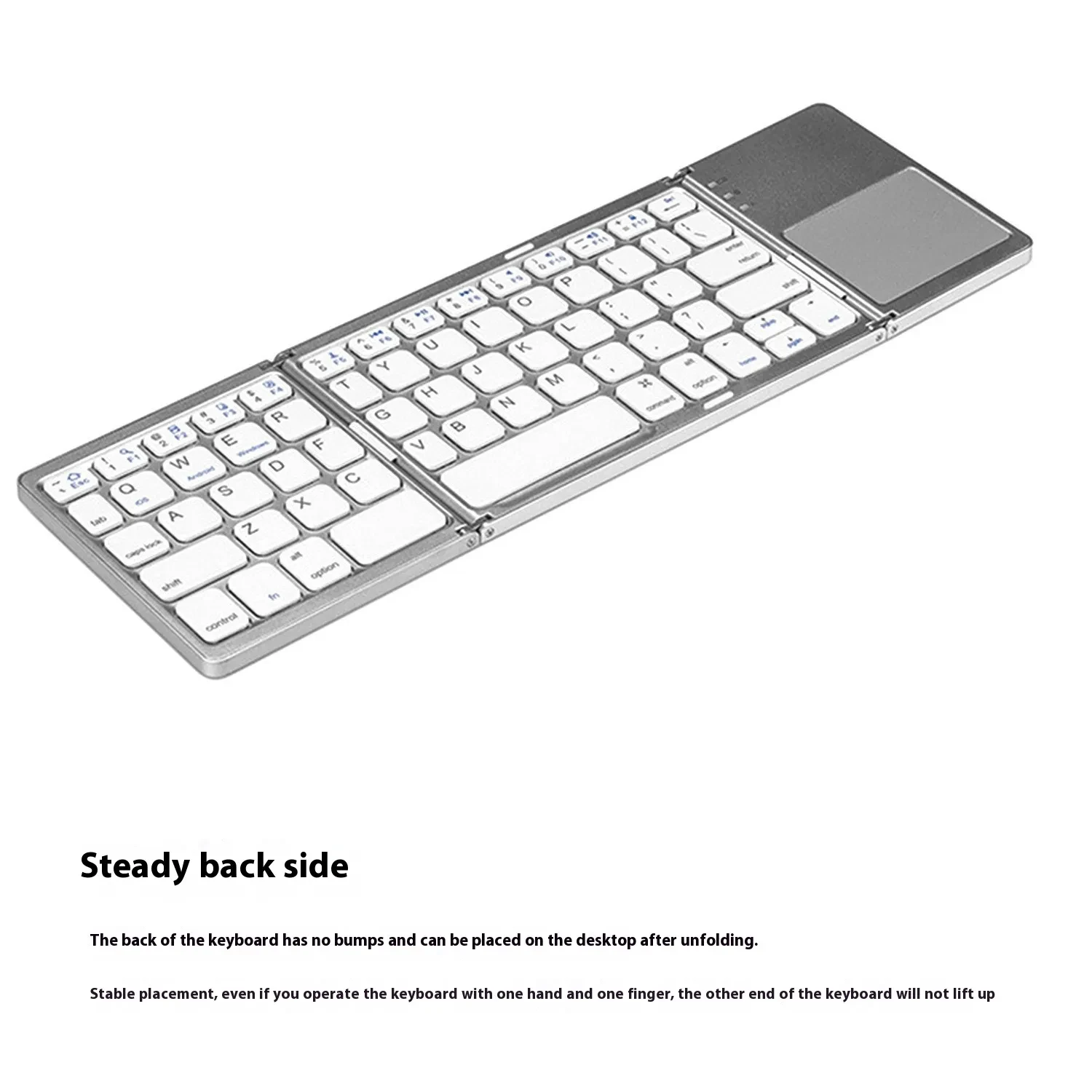 Mini Tri-fold Bluetooth Keyboard Portable Thin Touch