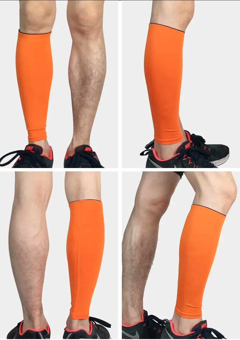 Football Calf Protection Running Knee Protection Leg Cover Orange