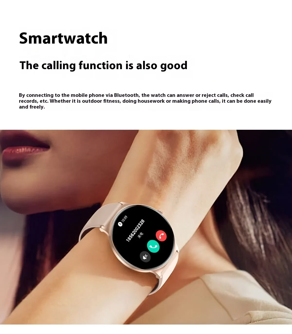 Full HD Screen Sports Waterproof Message Phone Reminder Sport Smart Watch