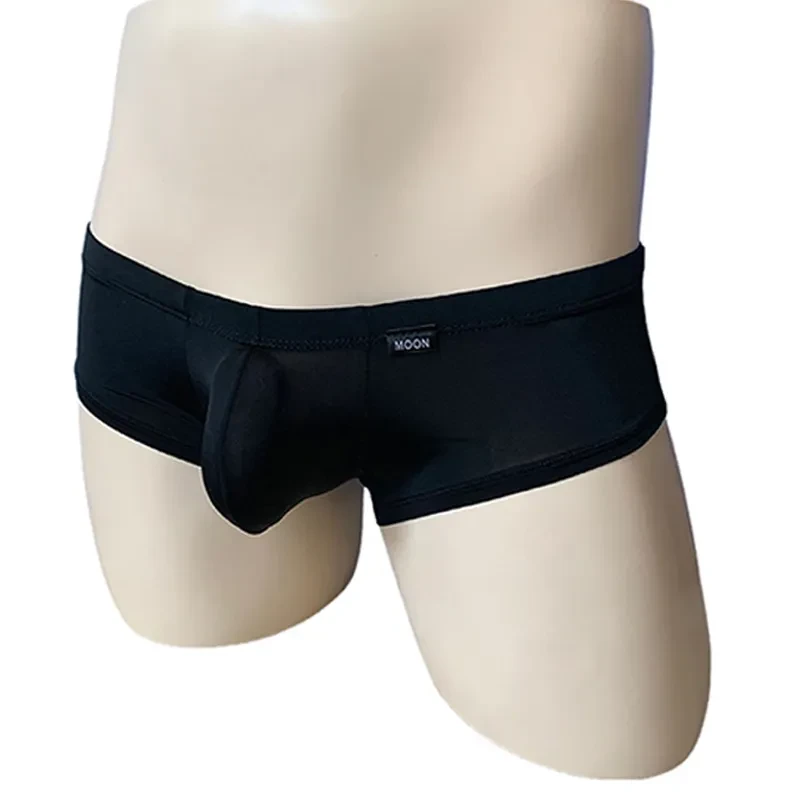 Semitransparent Ice Silk Men's Boxer Shorts Black