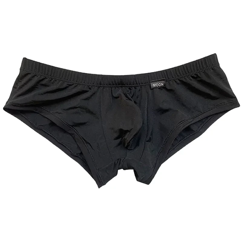 Semitransparent Ice Silk Men's Boxer Shorts Black