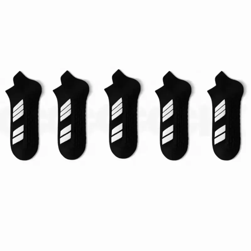 Men's Sports Shock Absorption Anti-skid Anti-sweat Deodorant Socks For Running Black