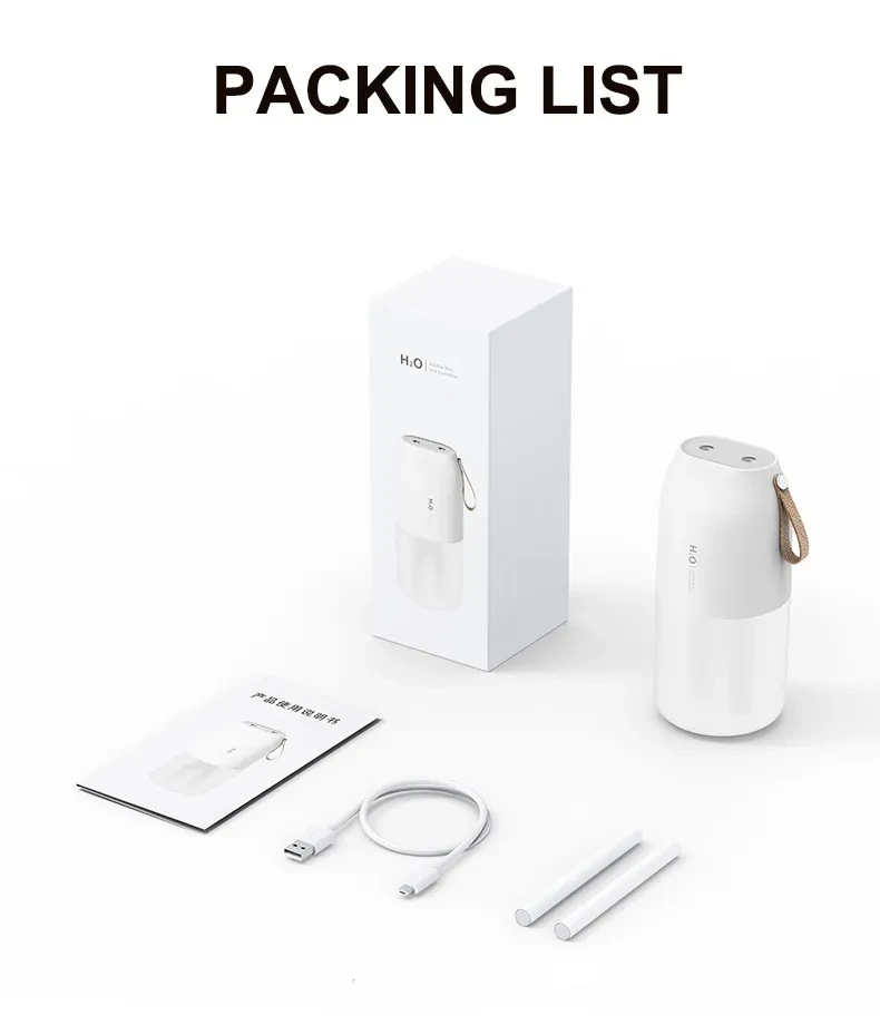 Dual-spray Aromatherapy Humidifier Portable Car USB Humidifier Battery Desktop Simple Humidifier