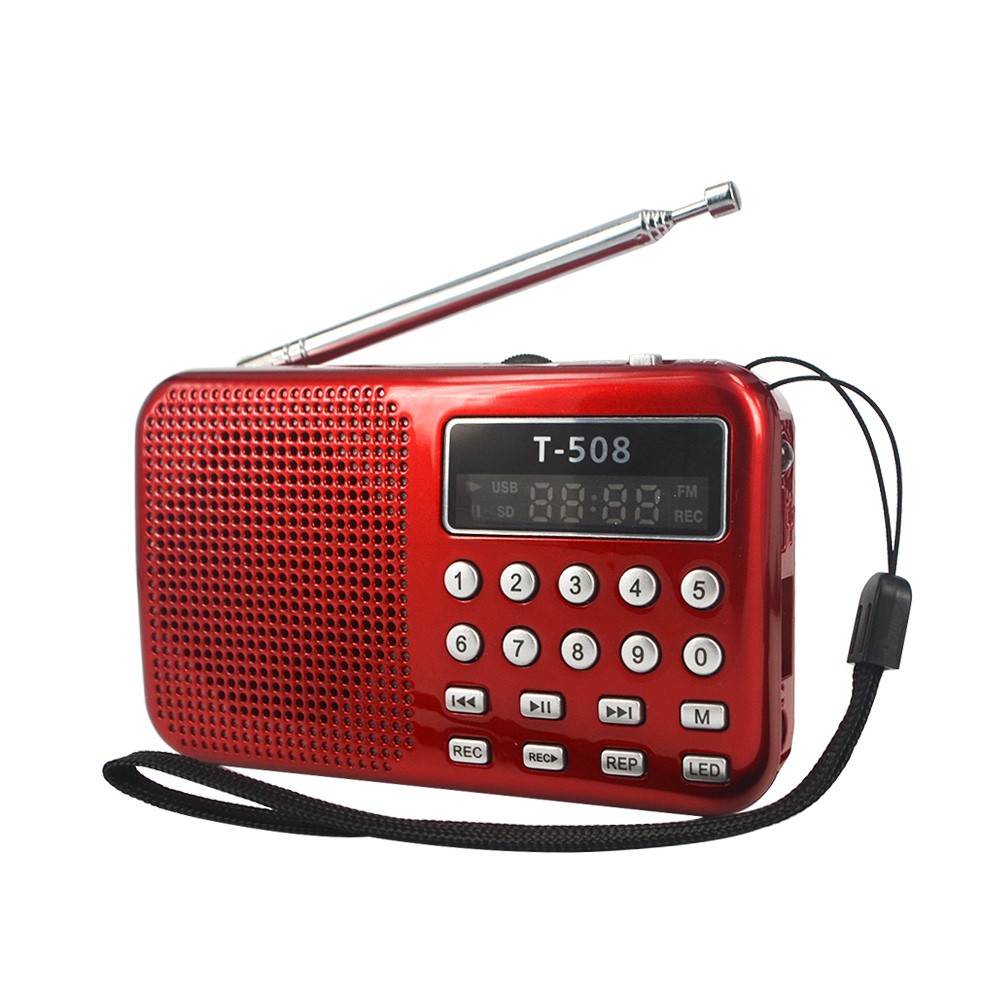 Compatible With Apple, Mini Portable Dual Band Rechargeable Digital LED Display Panel Stereo FM Radio Speaker USB TF Mirco For Tablet PC MP3