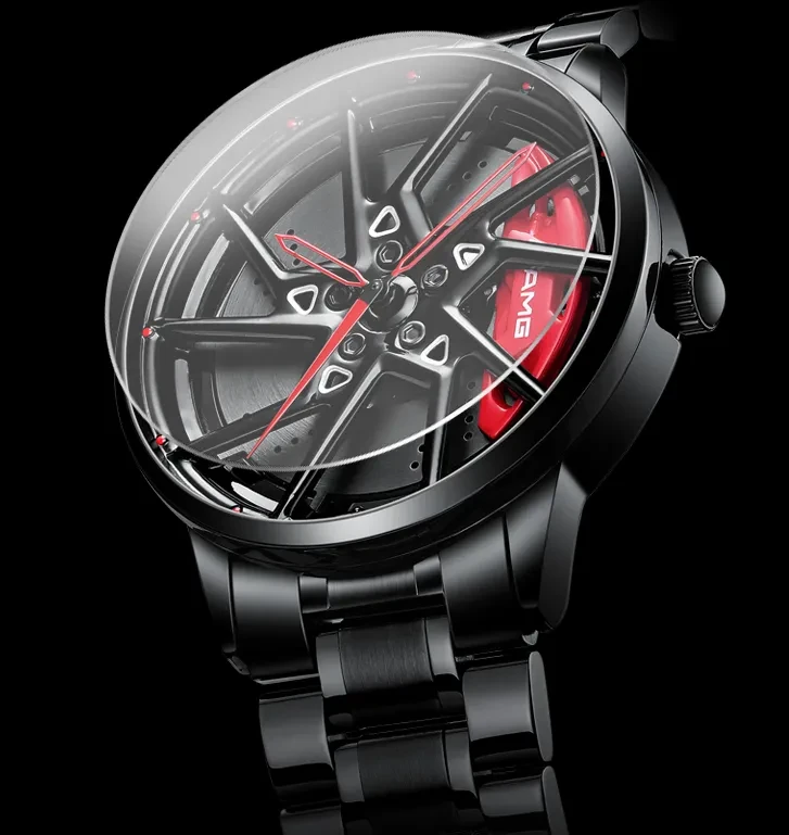 Hub Stereo Caliper Skeleton Dial Watch