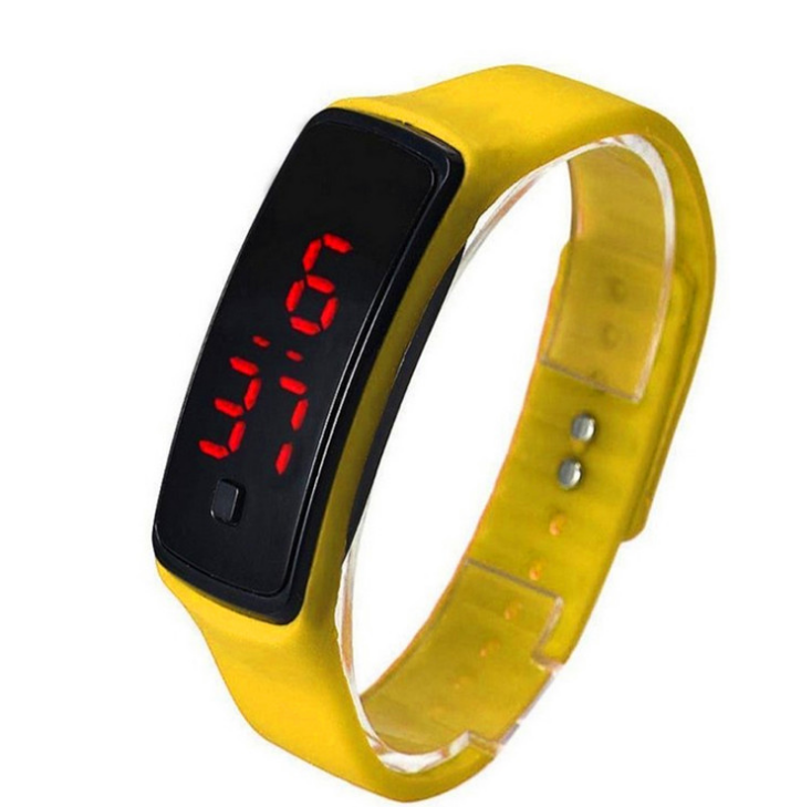 LED Bracelet Watch Thin Girl Men Sports Silicone Digital LED Wristwatches Women Watch Female Clock