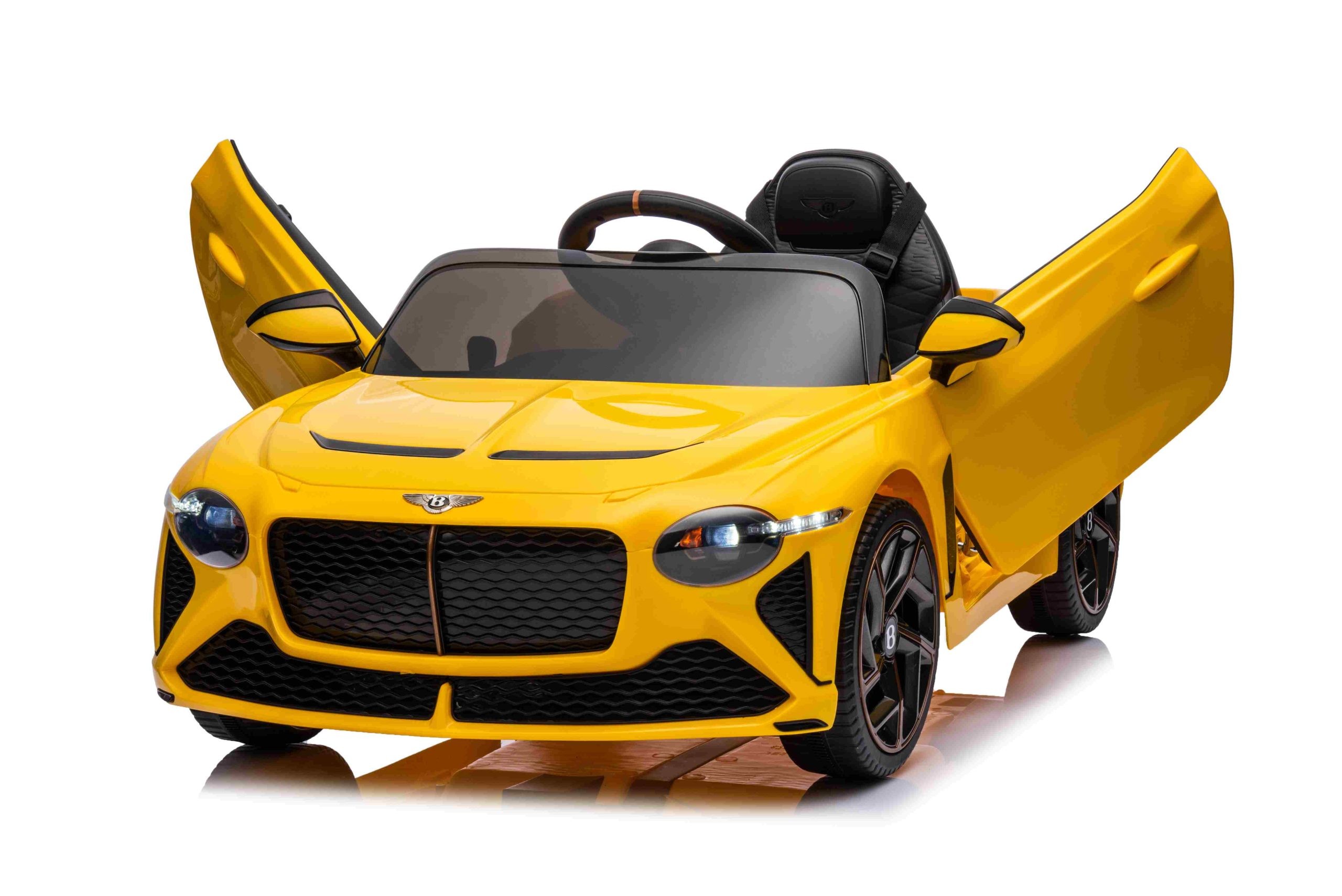 Ride-On Toy Car Bentley - Yellow with Bluetooth