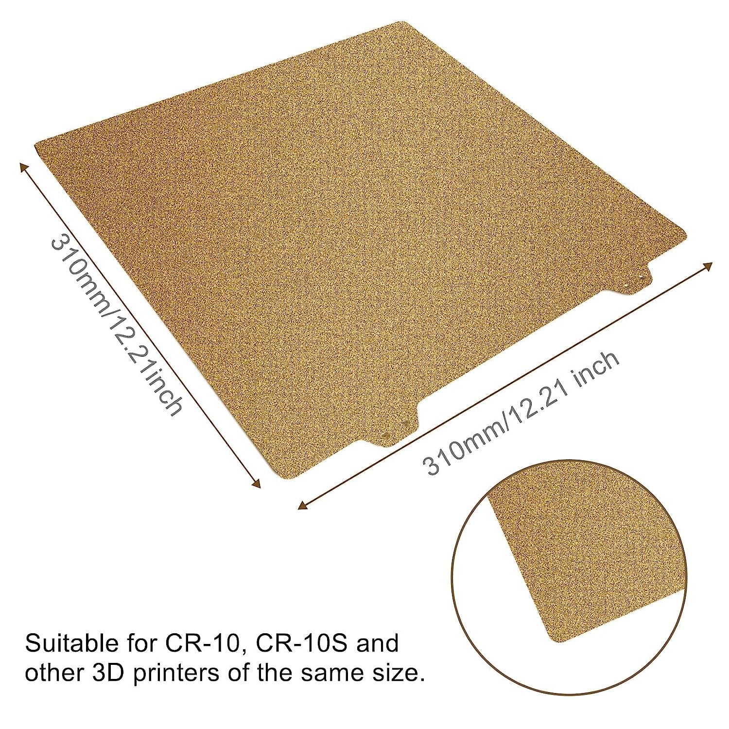 PEI Sheet 220/235/310mm Double-Sided PEI Magnetic Build Plate Spring Steel Sheet with Magnetic Base for Ender 3, CR10, P1P