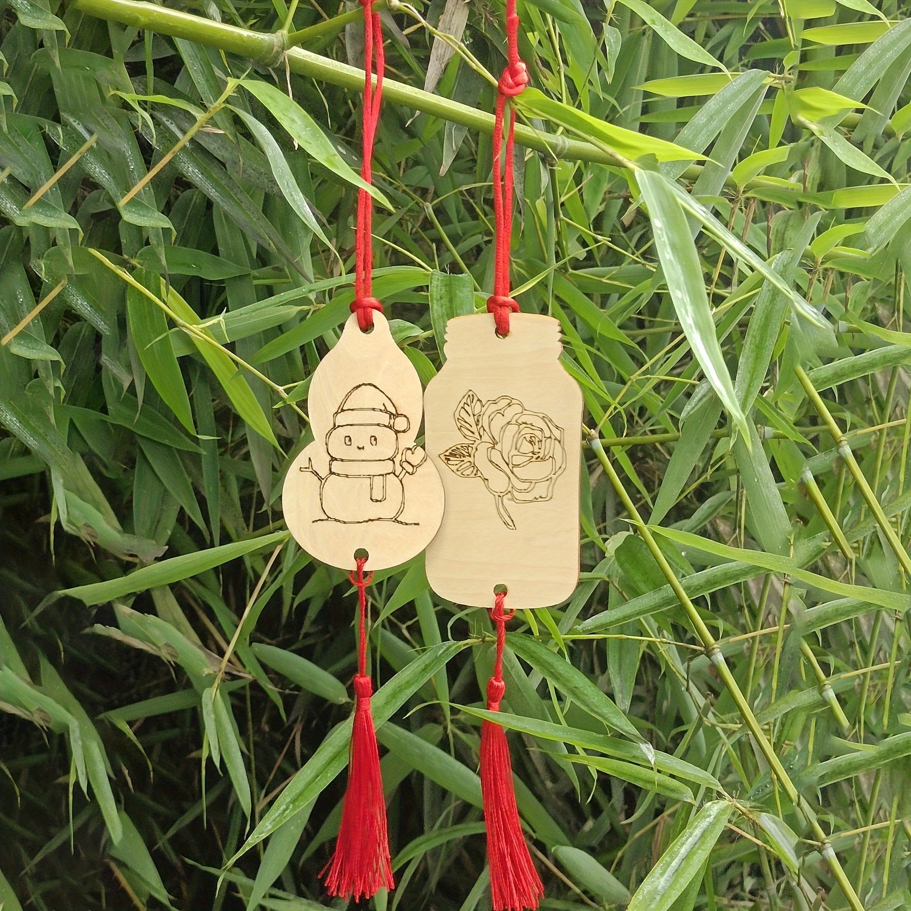 EasyThreed Laser Engraver 18pcs Wood Craft Set  DIY Decoration Materials, Perfect for Gifts & Projects