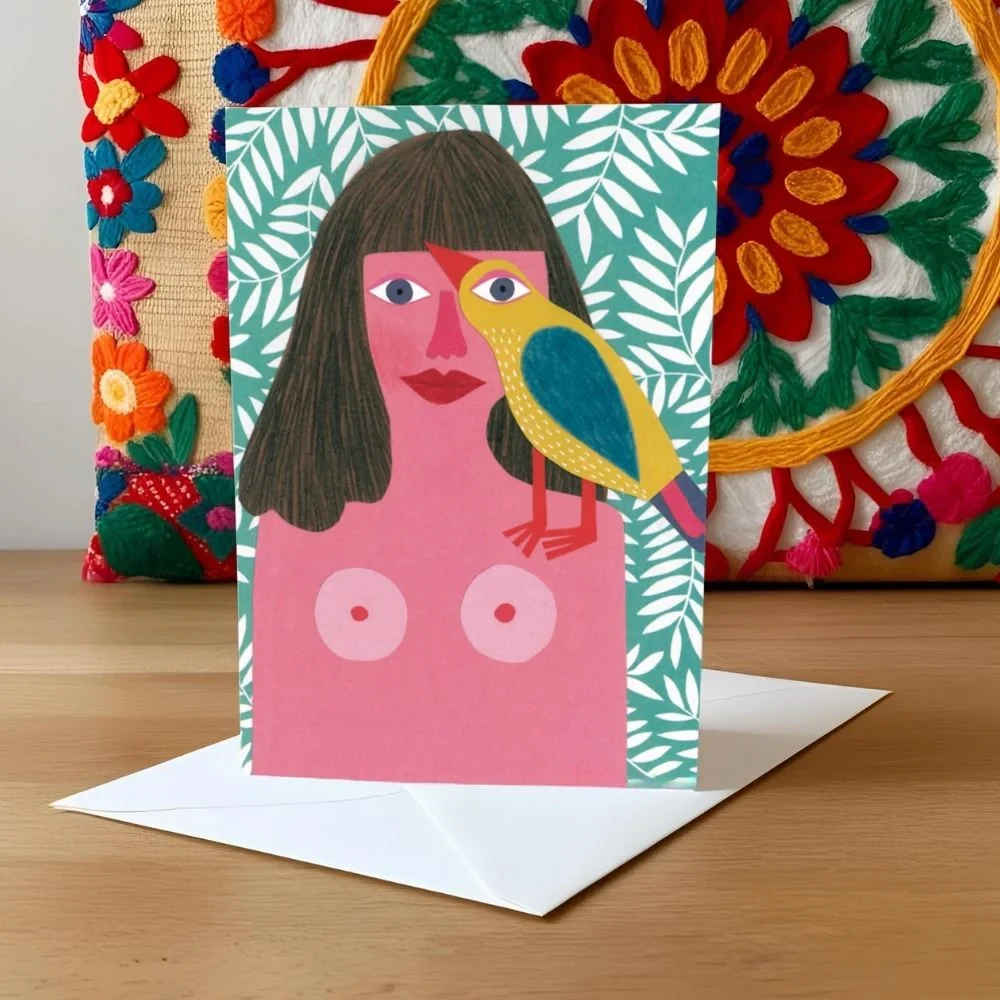 Card - The Woman and her Bird