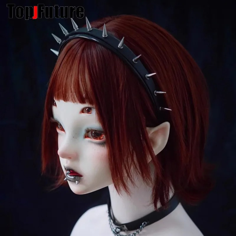 Streetwear Y2K Girl Women Gothic Lolita Cosplay Harajuku Punk Steampunk Spike Hairbands Hairband Hair Hoop