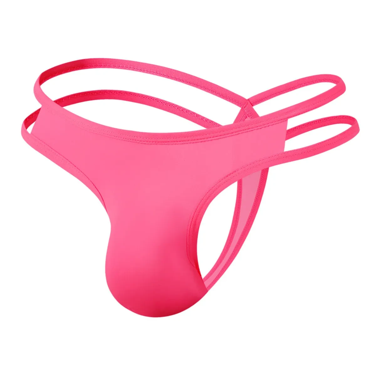 Low Waist Ultra-thin Silky Men's Thong Pink