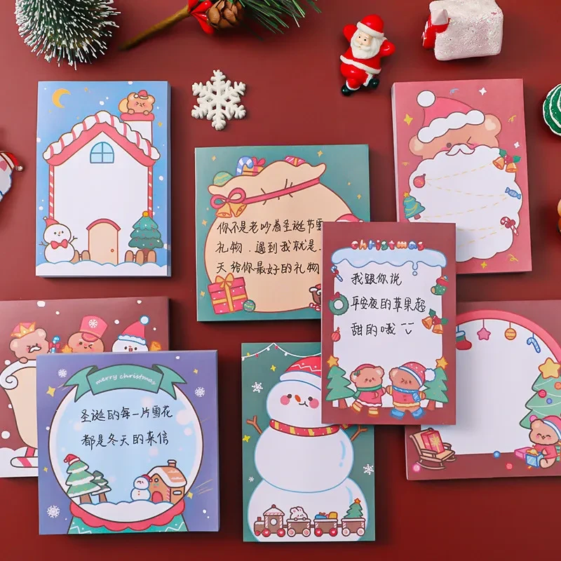 Cartoon Christmas Sticky Notes Student Stationery