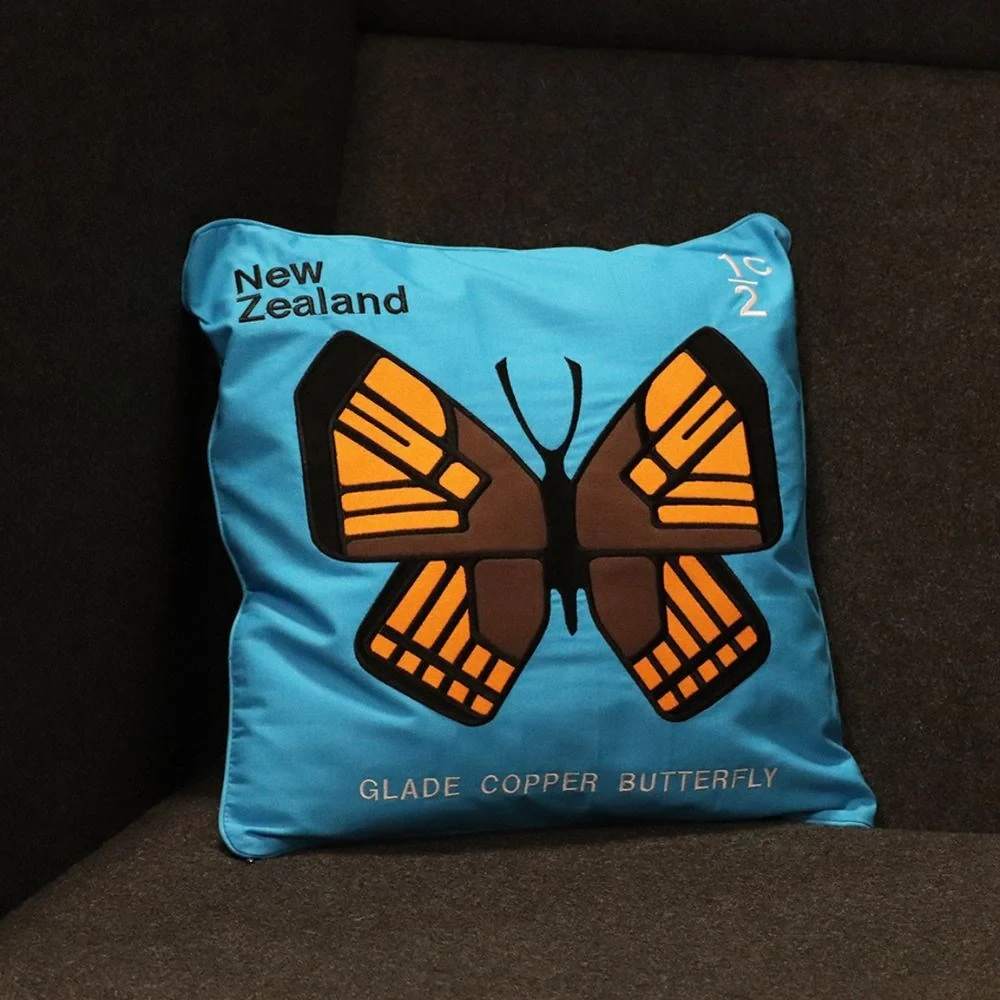 Enid Hunter - Cushion Cover - Glade Copper Butterfly