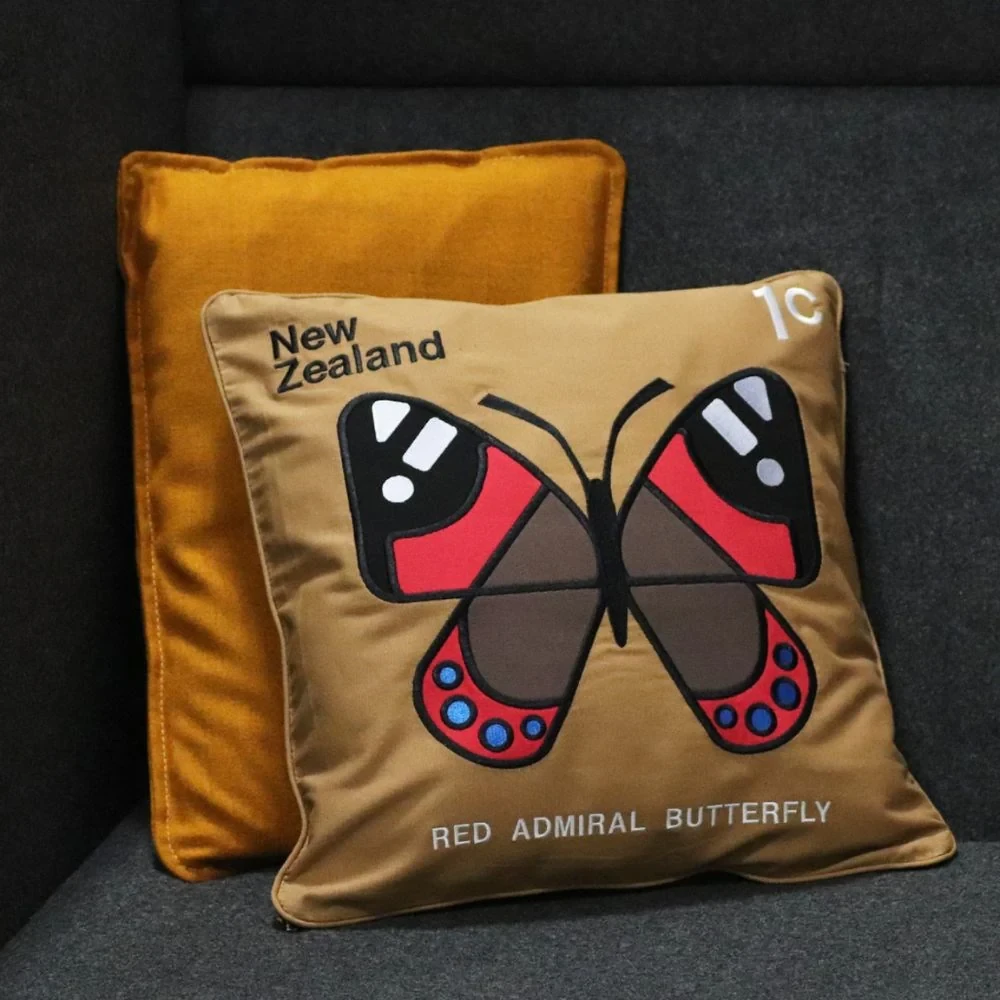 Enid Hunter - Cushion Cover - Red Admiral Butterfly
