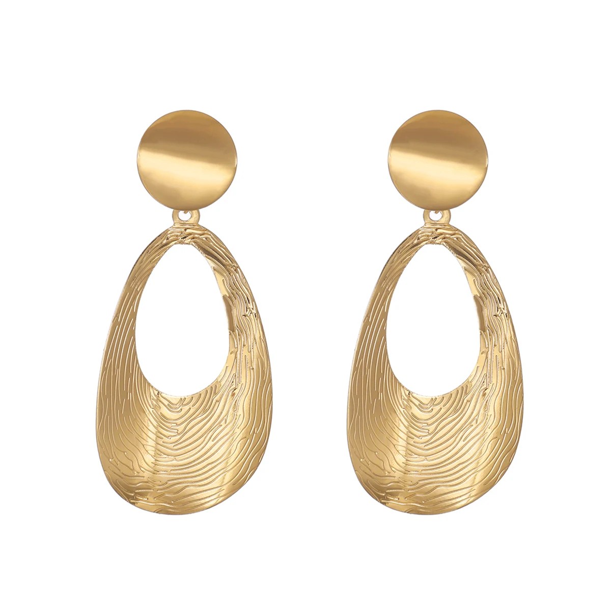 Vintage Metal Water-Drop Clip-On Earrings