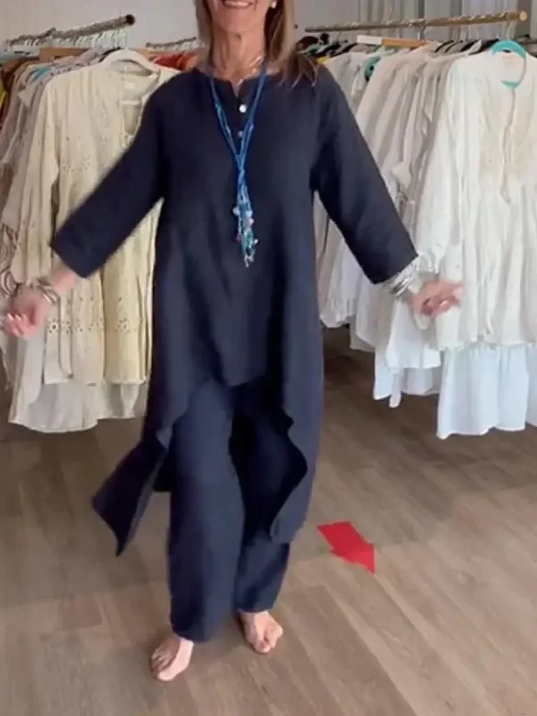 Marie - Ladies linen trouser suit