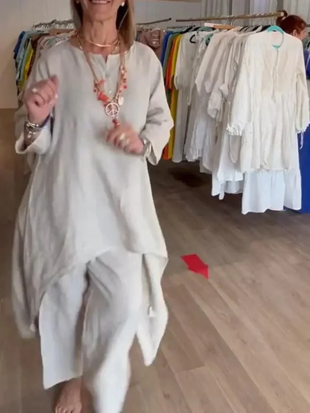 Marie - Ladies linen trouser suit