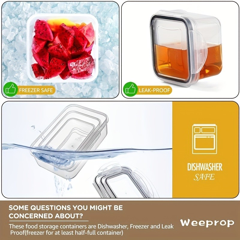 12pcs BPA-Free Leak-Proof Food Storage Set  Airtight Containers with Snap Lock, Microwave Safe, Ideal for Supermarket Use, Perfect for Eid Al-Adha Mubarak