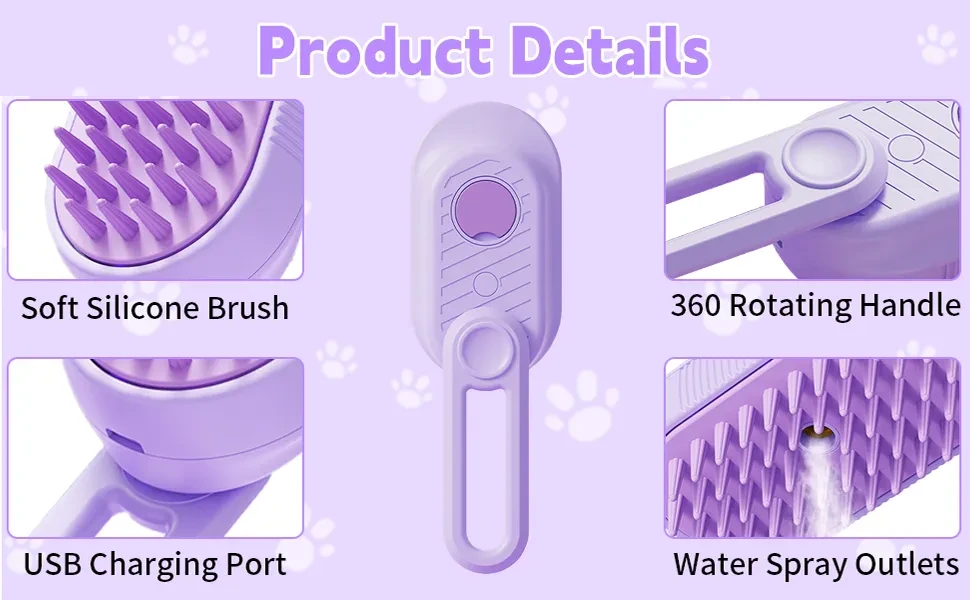 PuffEase Spritz defur comb