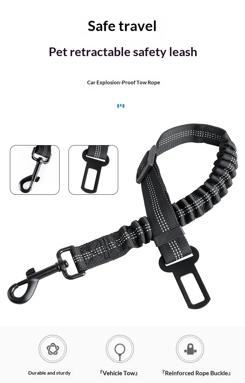 Reflective and Adjustable Elastic Dog Leash