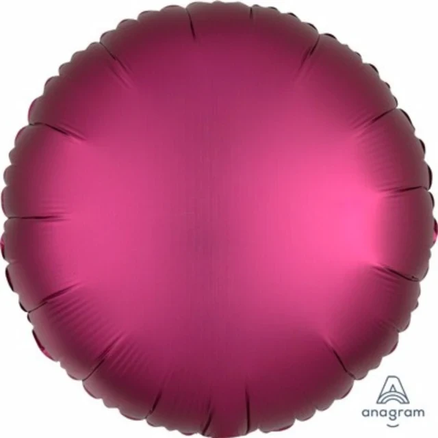 45cm Round Pomegranate Satin Luxe Foil Balloon