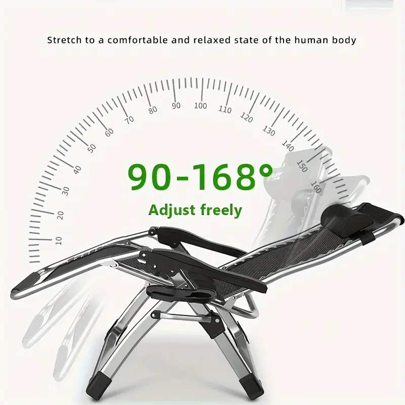 Zero Gravity Chair  Premium Outdoor Folding Lounge Chair for Lawn, Adjustable Reclining with Optional Cushion