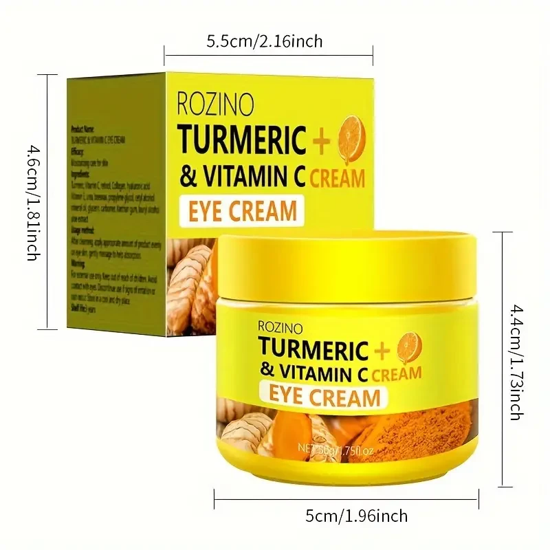 ROZINO Turmeric & Vitamin C 5-Piece Skincare Set - Eye Cream, Face & Neck Cream Stick, Hand & Foot Cream Stick, Essential Oil, and Face & Neck Cream Stick