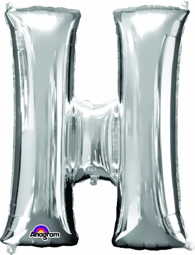 Letter H Silver 81cm Helium Saver