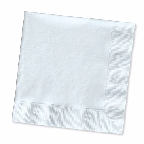White Beverage Napkins - Pack of 50