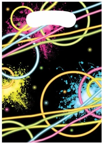 Glow Party Loot Bags Plastic - Pack of 8